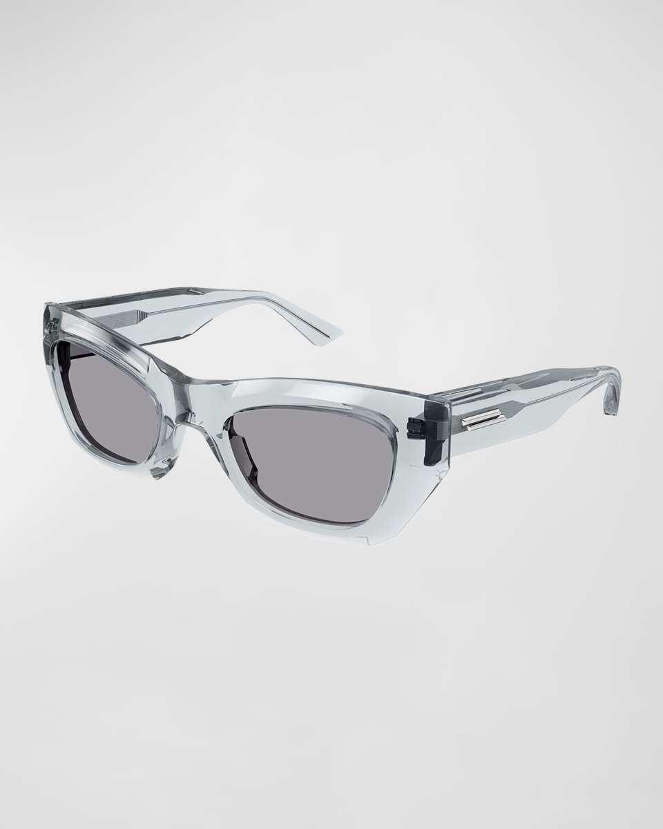 Transparent Acetate Rectangle Sunglasses